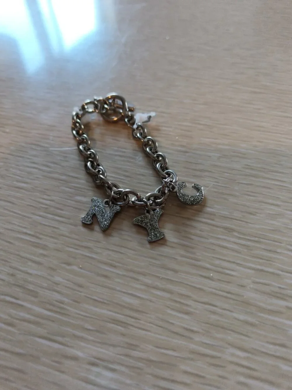 Disney Licensed Girls’ Silver Chain Link Bracelet – NYC Bling Charms-Crown Tag